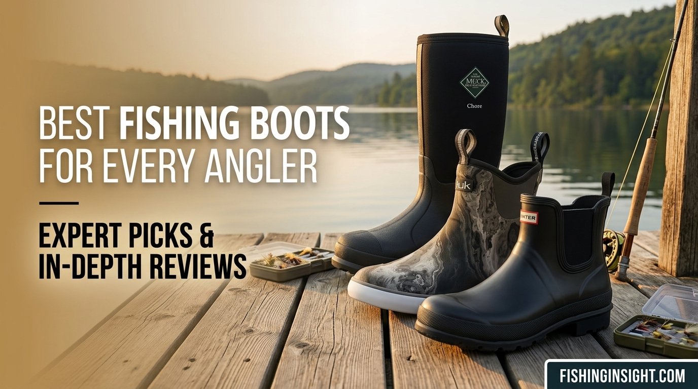 High-performance fishing and deck boots on a boat